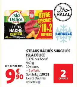 Auchan ISLA DÉLICE Steaks hâchés surgelés offre