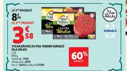 Auchan ISLA DÉLICE Steak hâché l'extra tendre surgelé offre