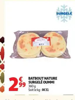 Auchan OUMMI Batbout nature surgelé offre