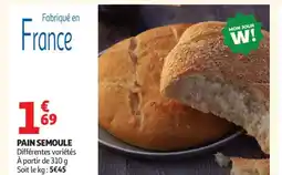 Auchan Pain semoule offre