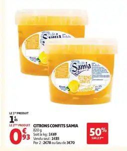 Auchan SAMIA Citrons confits offre