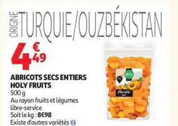Auchan HOLY FRUITS Abricots secs entiers offre