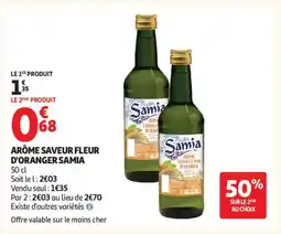 Auchan SAMIA Arôme saveur fleur d'oranger offre