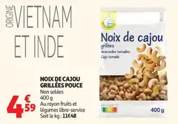 Auchan Noix de cajou grillées pouce offre