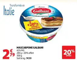 Auchan GALBANI Mascarpone offre