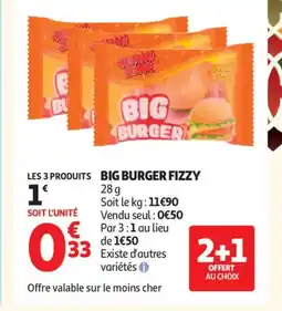 Auchan FIZZY Big burger offre