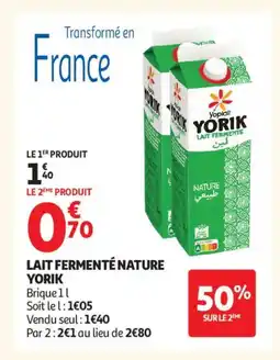 Auchan YORIK Lait fermenté nature offre