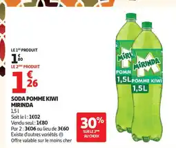 Auchan MIRINDA Soda pomme kiwi offre