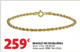 Auchan Bracelet or 750 millièmes offre