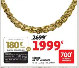 Auchan Collier or 750 millièmes offre