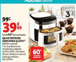 Auchan QILIVE Friteuse sans huile offre
