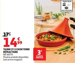 Auchan Tajine 27.5 cm en terre réfractaire offre