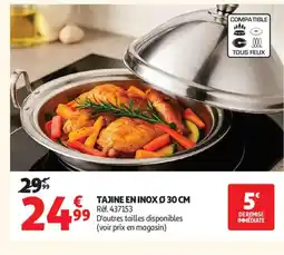 Auchan Tajine en inox offre