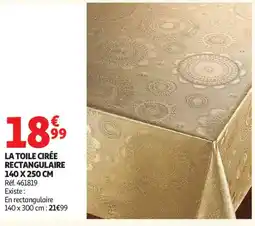 Auchan La toile cirée rectangulaire offre