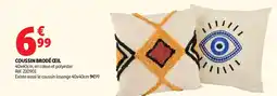 Auchan Coussin brodé ceil offre