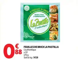 Auchan LA PASTILLA Feuilles de brick offre