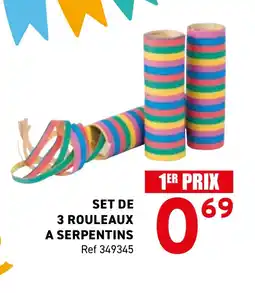 Trafic Set de 3 rouleaux a serpentins offre