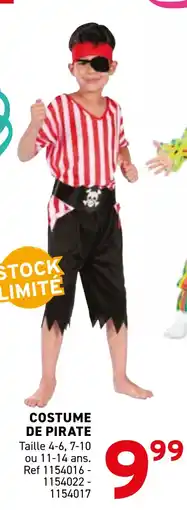 Trafic Costume de pirate offre