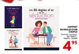 Trafic Coffret 50 regles d'or couple offre