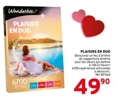 Trafic Plaisirs en duo offre