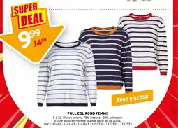 Trafic Pull col rond femme offre