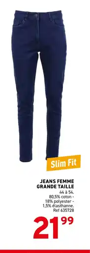 Trafic Jeans femme grande taille offre