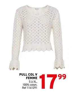 Trafic Pull col v femme offre