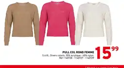 Trafic Pull col rond femme offre