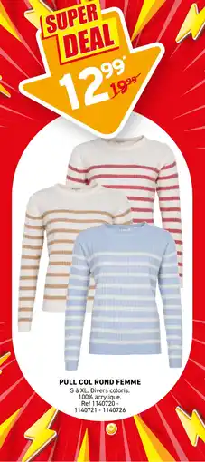 Trafic Pull col rond femme offre