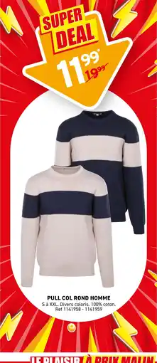 Trafic Pull col rond homme offre