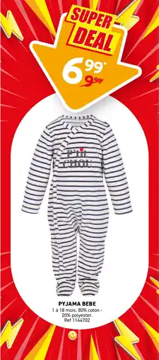 Trafic Pyjama bebe offre