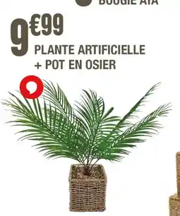 La Foir'Fouille Plante artificielle + pot en osier offre