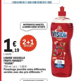 E.Leclerc VISIOR Liquide vaisselle fruits rouges offre