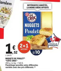 E.Leclerc CÔTÉ CROC Nuggets de poulet offre