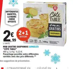 E.Leclerc CÔTÉ TABLE Mini gratins dauphinois surgelés offre