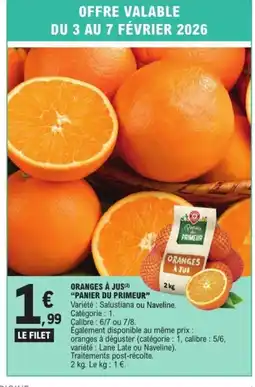 E.Leclerc PANIER DU PRIMEUR Oranges à jus offre