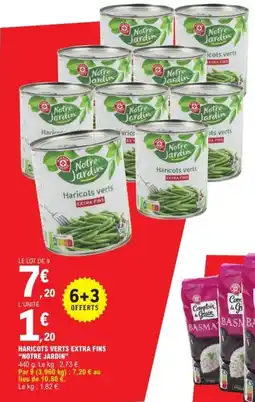 E.Leclerc NOTRE JARDIN Haricots verts extra fins offre