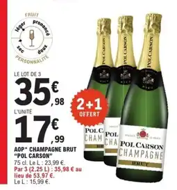 E.Leclerc POL CARSON Aop champagne brut offre