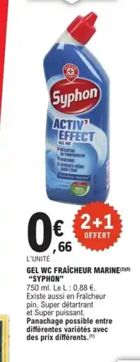 E.Leclerc SYPHON Gel wc fraîcheur marine offre