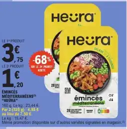 E.Leclerc HEURA Émincés méditerranéens offre