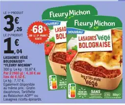 E.Leclerc FLEURY MICHON Lasagnes végé bolognaise offre