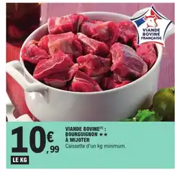 E.Leclerc Viande bovine bourguignon à mijoter offre