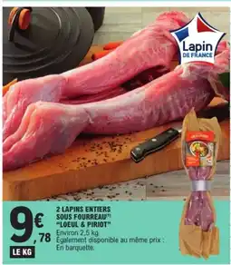 E.Leclerc LOEUL & PIRIOT 2 lapins entiers sous fourreau offre