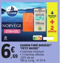E.Leclerc PETIT NAVIRE Saumon fumé norvège offre
