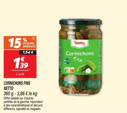 Netto Cornichons fins netto offre