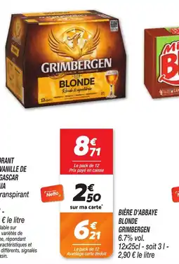 Netto Bière d'abbaye blonde grimbergen offre