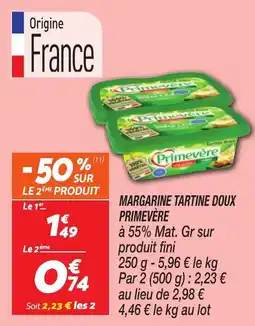 Netto Margarine tartine doux primevère offre