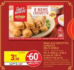 Intermarché Nems aux crevettes surgelés offre