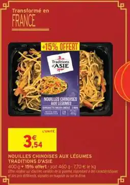 Intermarché Nouilles Chinoises aux Légumes 'Traditions d'Asie' offre