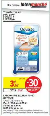 Intermarché Lardons de Saumon Fumé Odyssée offre